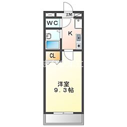 A・CITY今本町 1Kの間取図画像