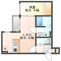 SQUARE知立 1LDKの間取図画像