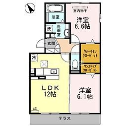 ドルチェビータ 2LDKの間取図画像