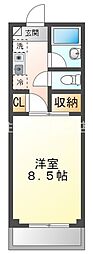 パレスミサカ 1Kの間取図画像