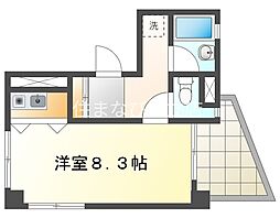 サンライフビル 1Kの間取図画像