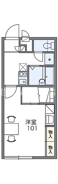 レオパレスコロニー ｜愛知県刈谷市泉田町城前(賃貸アパート1K・1階・23.18㎡)の写真 その2