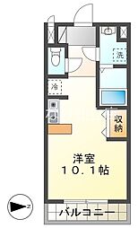 S&F Mansion 1階ワンルームの間取り