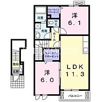 ボナールＭ＆Ｓ  ｜ 愛知県刈谷市小垣江町鴻田（賃貸アパート2LDK・2階・57.63㎡） その2