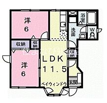 エステート・ヒルズ2番館  ｜ 愛知県知立市山屋敷町富士塚（賃貸アパート2LDK・1階・53.51㎡） その2