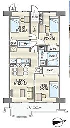 サングレールフェニング 3LDKの間取図画像