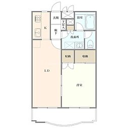 サンテラス天神 1LDKの間取図画像