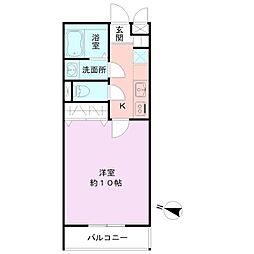 リゾナーレ鳥屋野南 1Kの間取図画像