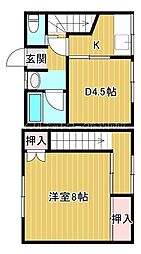 丸中ハイツ 1DKの間取図画像