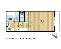 モーント小張木 1Kの間取図画像