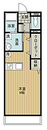 カンフォーラ女池 ワンルームの間取図画像