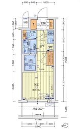レオンコンフォート難波リオ 1Kの間取図画像