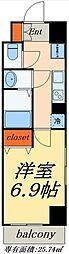 クレヴィスタ浅草 6階1Kの間取り