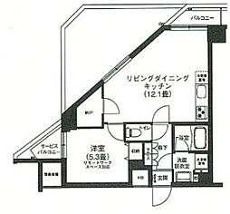 アイルプレミアム押上ノルド 1LDKの間取図画像