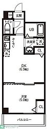 レピュア住吉レジデンス 4階1DKの間取り