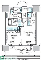 HARUMI　FLAG　PORT　VILLAGE　C棟 13階1LDKの間取り