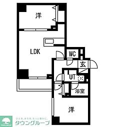TRADIS錦糸町 3階2LDKの間取り