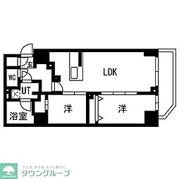 TRADIS錦糸町 5階2LDKの間取り