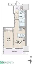 エスティメゾン錦糸町II 13階1LDKの間取り