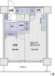 エスティメゾン大島 15階1LDKの間取り