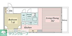 ドゥーエ清澄白河 1LDKの間取図画像