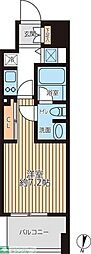 プライマルフロント錦糸町 10階1Kの間取り