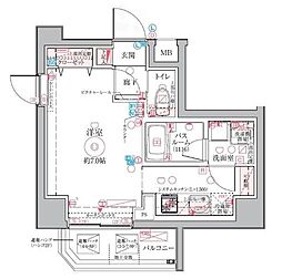 クレヴィスタ亀戸VI 4階1Kの間取り
