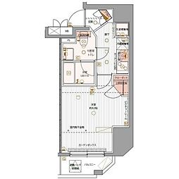 パティーナ上野 8階1Kの間取り