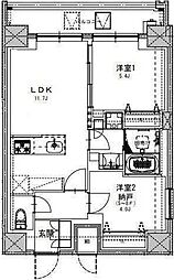 S-RESIDENCE両国serea 1SLDKの間取図画像