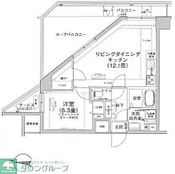 アイルプレミアム押上ノルド 3階1DKの間取り