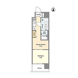 プライマル西大島駅前 8階1DKの間取り