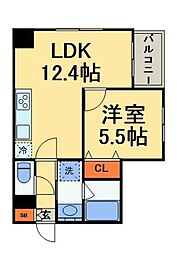 アイル　プレミアム東向島 5階1LDKの間取り