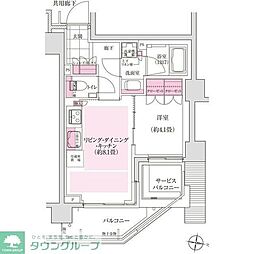 ディームス東陽町 6階1LDKの間取り