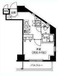 ドルチェ東京向島弐番館 6階1Kの間取り