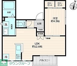 仮称）メゾン　Ｋ　ソレイユ 2階1LDKの間取り