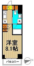 プラウドフラット門前仲町V 10階1Kの間取り