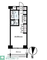Verona亀戸LLH 2階ワンルームの間取り