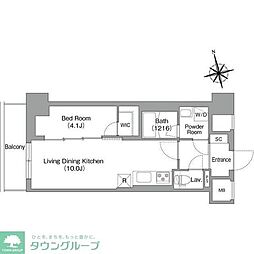 コンフォリア・リヴ南砂町EAST 1LDKの間取図画像