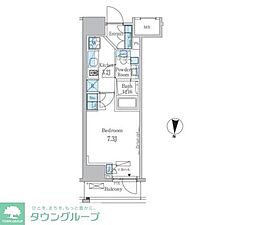 パークアクシス錦糸町レジデンス 1Kの間取図画像