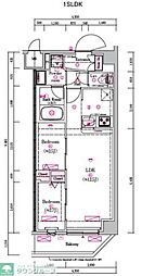 プレール・ドゥーク亀戸小村井 1SLDKの間取図画像