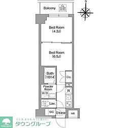 BPRレジデンス大島 1DKの間取図画像