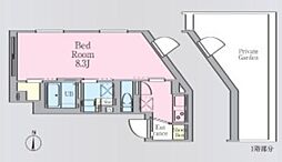 ルネサンスコート亀戸SOUTH 1Kの間取図画像
