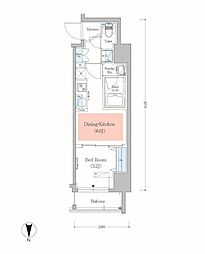 アーバネックス錦糸町2 1DKの間取図画像