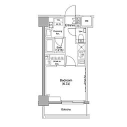 ザ・パークハビオ住吉 1Kの間取図画像