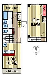 メゾンヴェールト両国 1SLDKの間取図画像