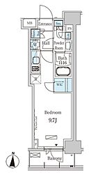ParkAxis錦糸町WEST ワンルームの間取図画像