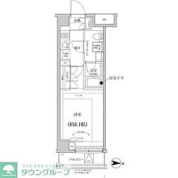 クレアルプレミア大島 1Kの間取図画像