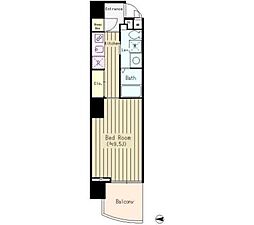 BONHEUR門前仲町 1Kの間取図画像