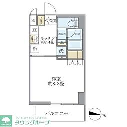 レクシード両国駅前 1Kの間取図画像