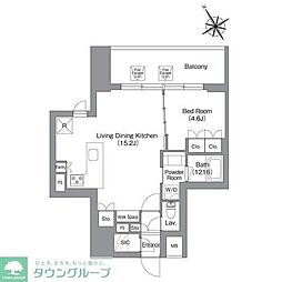 台東区蔵前4丁目マンション 1LDKの間取図画像